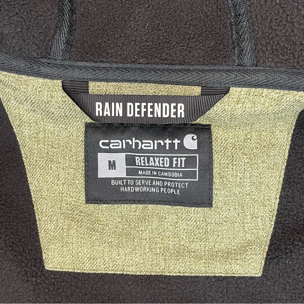 Carhartt Rain Defender Relaxed-Fit Heavyweight Hooded Shirt Jac for Men - Size M - Picture 6 of 12